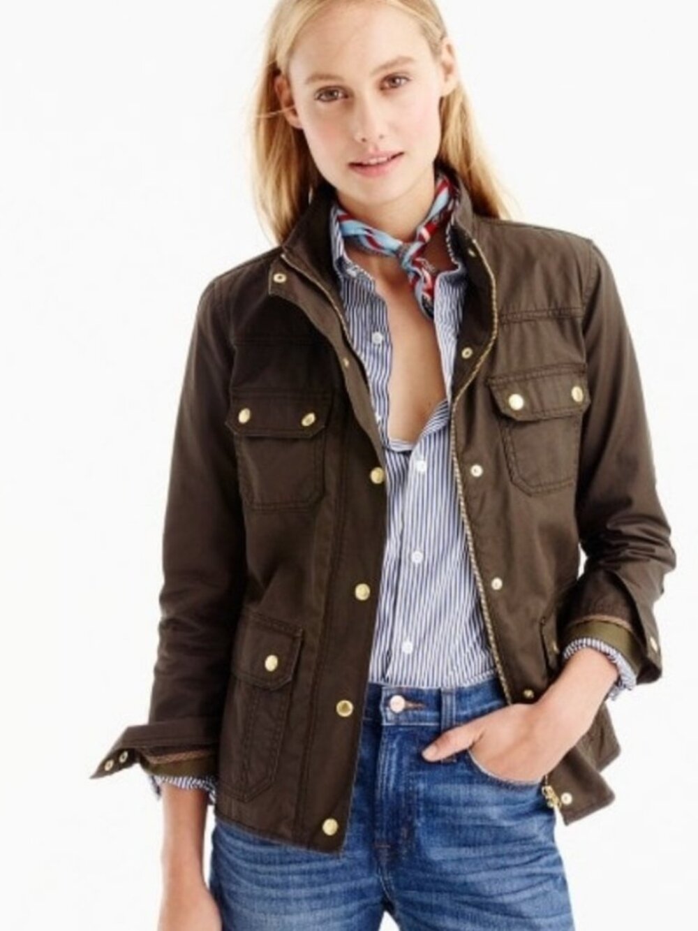 J. Crew Downtown Waxed Field Jacket L